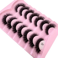 HBZGTLAD 7 paires de cils 3D cils de vison épais et moelleux Extension de cils doux faux cils naturels maquillage cils de vison 4