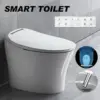 Smart Toilet Bidet Toilet Heated Seat Integrated Multi Function Tankless Toilet Smart Bidet Automatic Flushing Remote Control 2