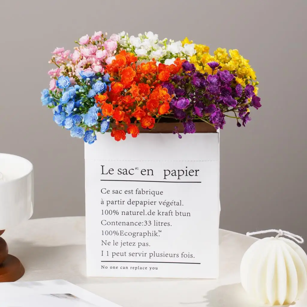 

Artificial Flower Handmade Babysbreath Fake Plant Gypsophila Floral Arrange for Home Wedding Table Decor
