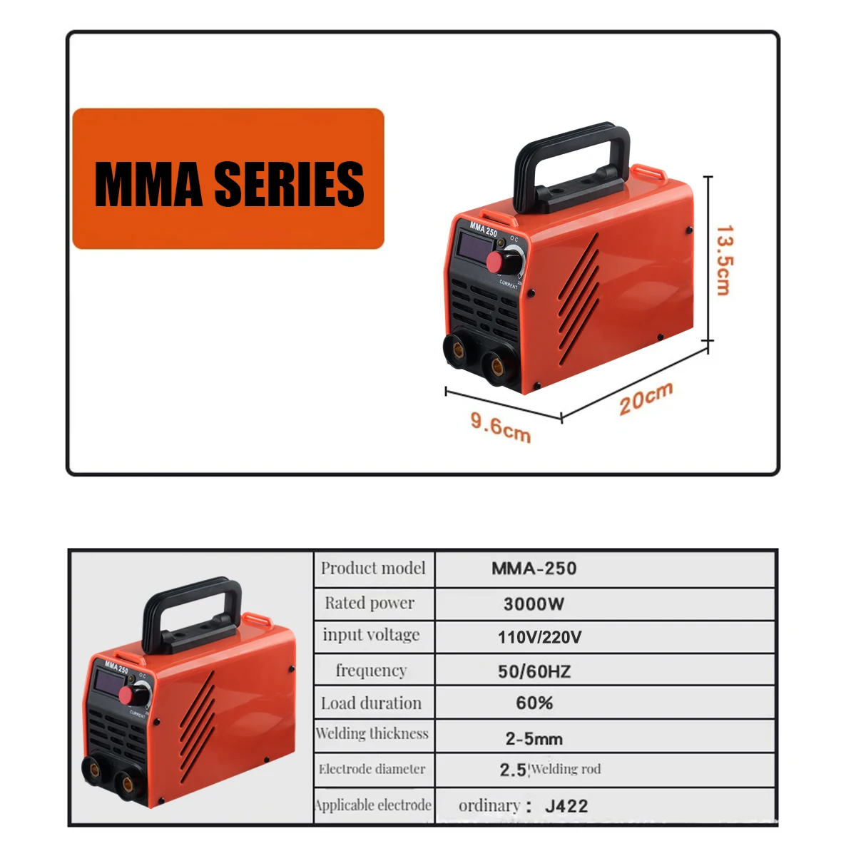 Electric Welding Machine attachment 250A Adjustable Home Mini Welding Device Direct Current Manual Metal Arc Electric Welder 2