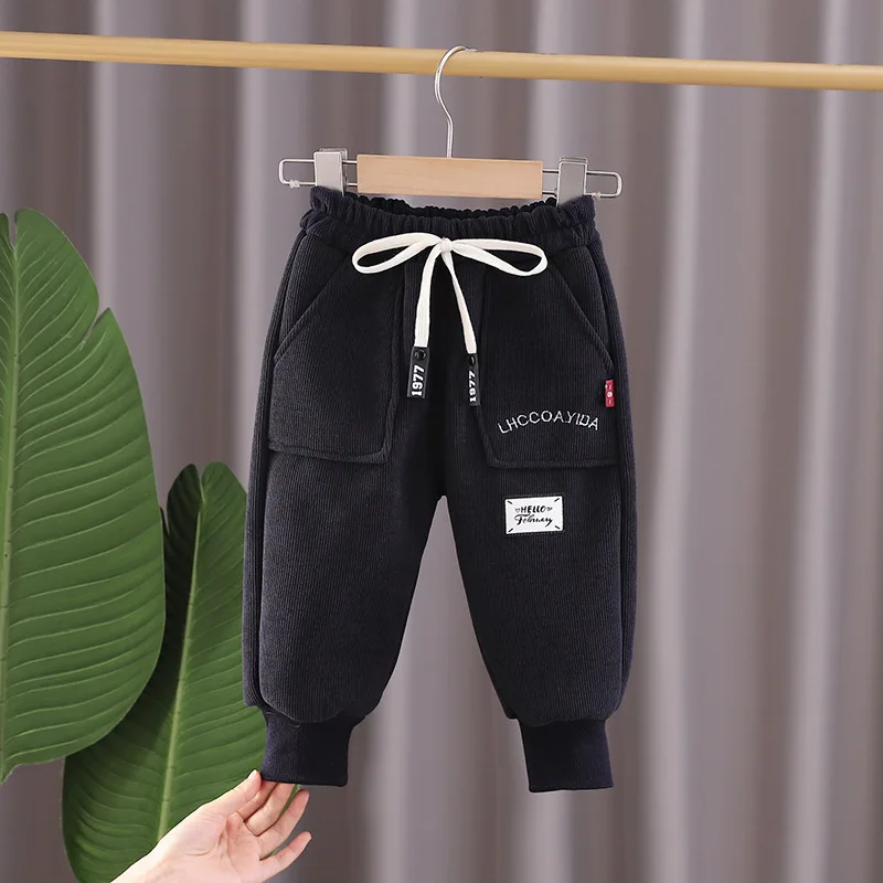 FJToddler-Pantalon Épais et Chaud pour Bébé Fille et Garçon, Costume Décontracté pour Enfant, Vêtement Sportif, Nouvelle Mode Hiver