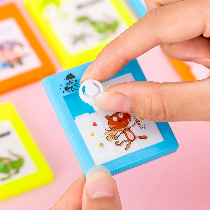 10Pcs Cartoon Animal Patterns Moving Puzzle Toys for Kids Birthday Party Favors Baby Shower Gifts Pinata Filler Stuffed Reward