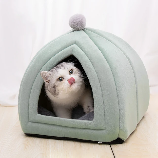 Nid de Chat Niche pour Chat-Grotte Antidérapant pour Animaux Doux