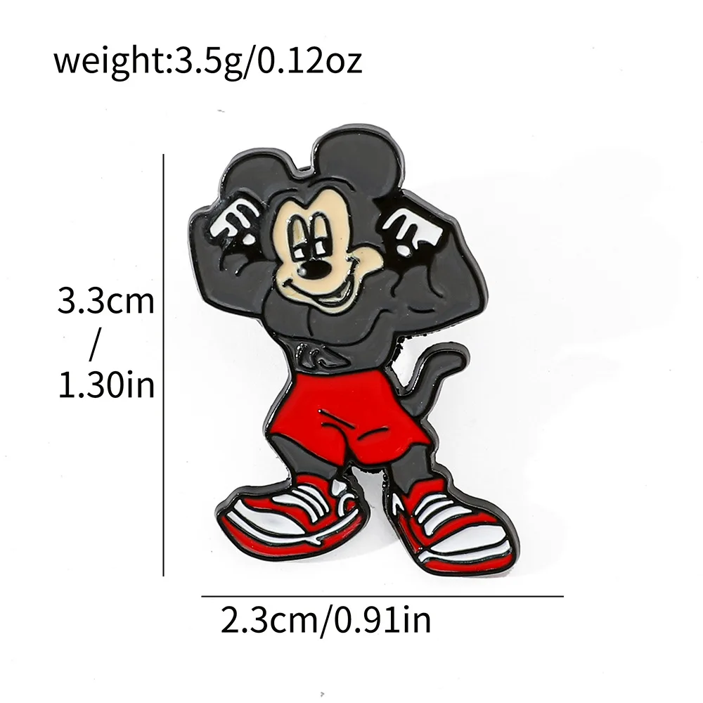 Description Picture 6 of itemSET Creative Muscle Lilo&Stitch Brooch Personalized Stitch Enamel Pin Backpack Clothing Jewelry Metal Badge Accessories Gift