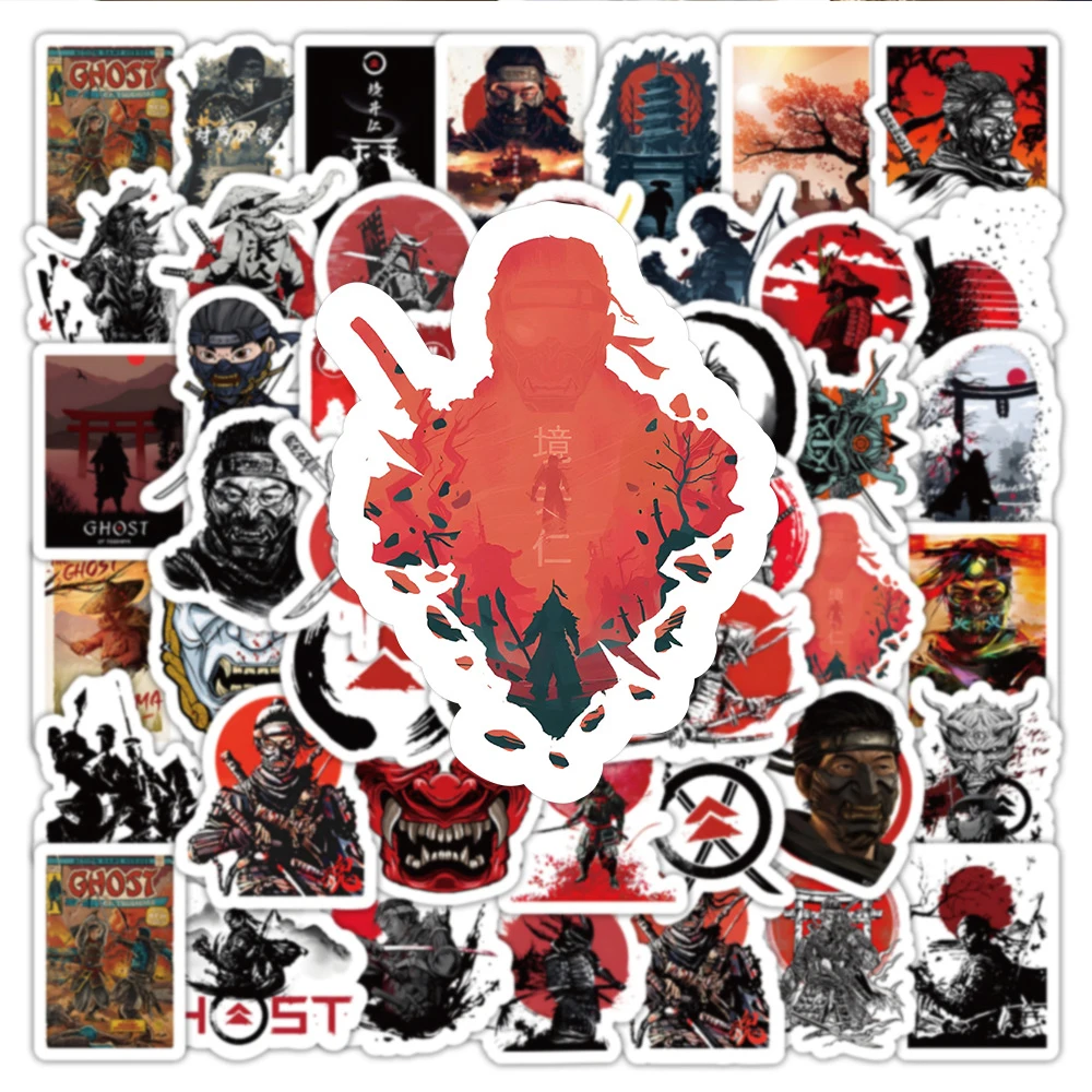 Cartoon Stickers Decorative Stickers Colorful Stickers 10/30/50PCS Ghost of Tsushima Sticker