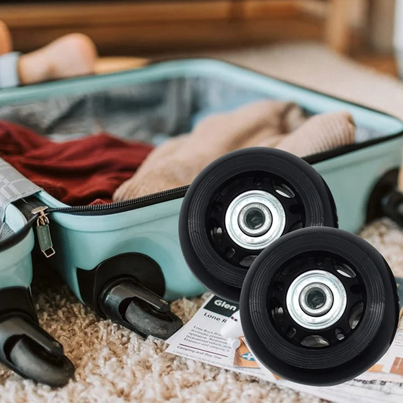 Suitcase Luggage Wheel Spare Parts Rubber Universal Wheels Swivel Caster Bearingtool (OD:75 W:24 ID:6 Axles:36/ 40Mm)
