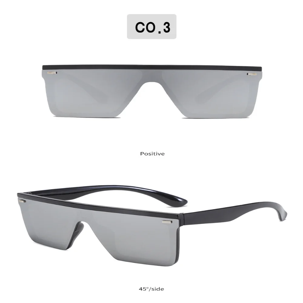 Übergroße Sonnenbrille mit Spiegelgläsern, Designer-Sonnenbrille, quadratische Form für Herren, Freizeitkleidung, Alltagsgebrauch – Detail 12