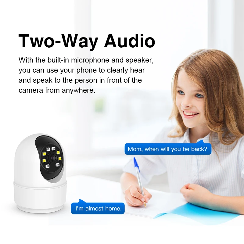 360° Pan & Tilt Pet Dog Camera 2.4GHz WiFi Indoor Security Cam with Two-Way Audio & Night Vision Phone App Baby Monitor for Home 5