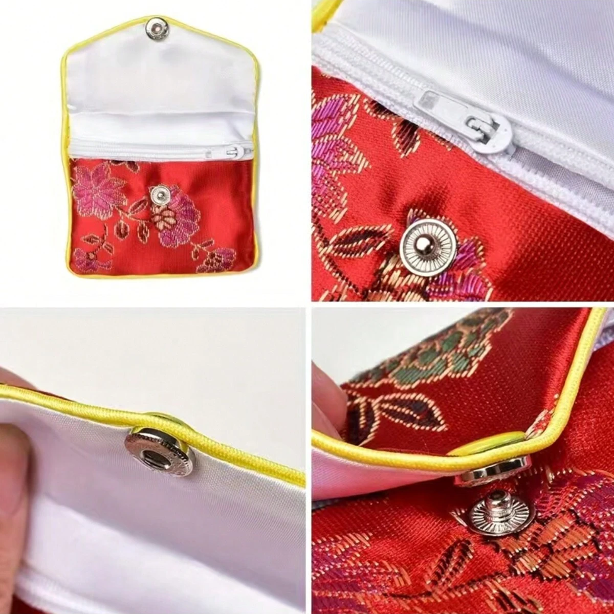 6pcs/12pcs 쥬얼리 실크 지갑 파우치, 보석 선물 가방, 여러 색상 (임의의 색상)