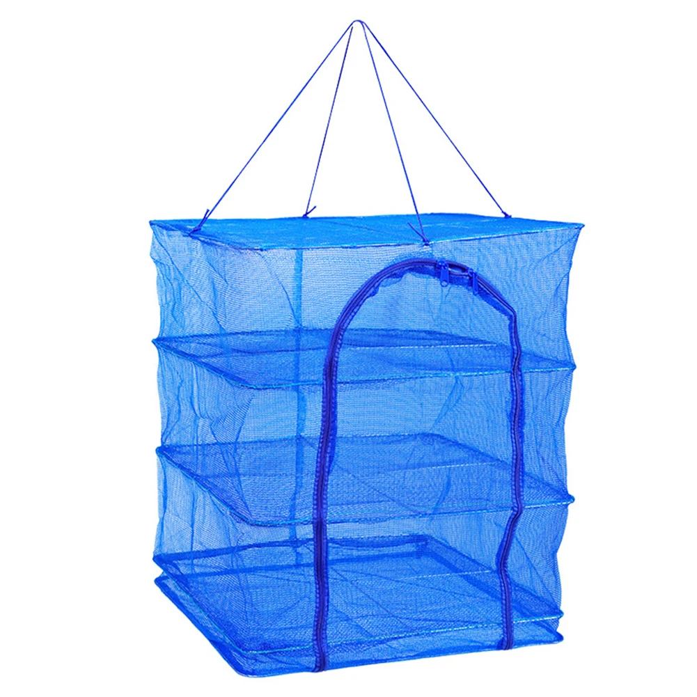Foldable Drying Fishing Net Hanging Vegetable Fish Dishes Dryer Bag Hanger Fish Fishing Flowers Buds Plants Organizer 2