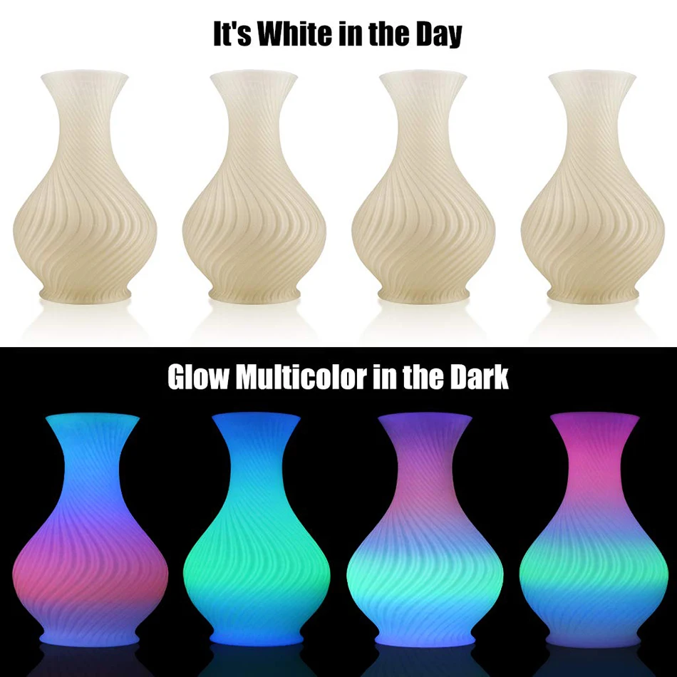Brilha no Filamento Noturno Escuro da Sublimação do Pla Material da Impressora 3d Plástico Incandescente do Arco-íris Firefly Filamento Verde 1.75 mm - Imagem 3