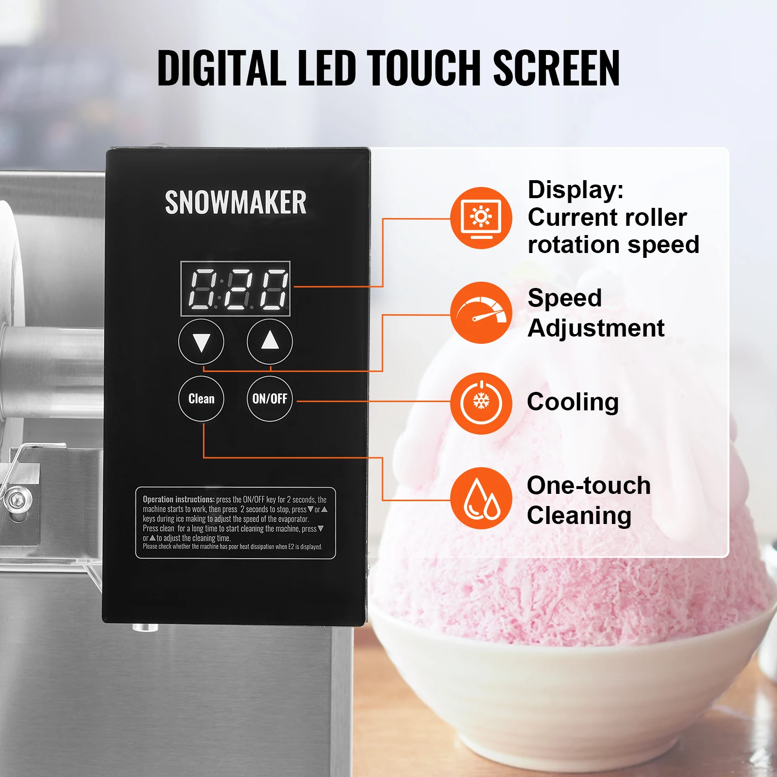 Succebuy Commercial Snowflake Ice Machine Stainless Steel Air Cooling System&Rapid Heat Dissipation for Bakery Cafe 4