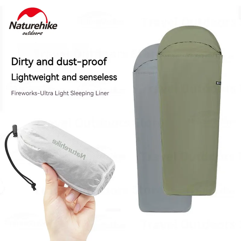 Naturehike 2024 new Liner Mini Summer Sleeping Bag Mummy Sleeping Bag Lining Ultra Light and Warm Sleeping Bag Velvet Lining