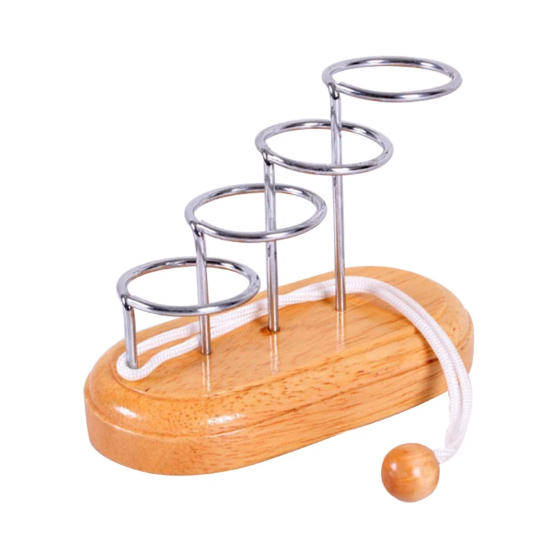 Classic Wooden Rope Puzzle Educational Intellectual Toys Mind Games for Adults Kids Brain Teaser IQ Challenge Juegos De Ingenio 5