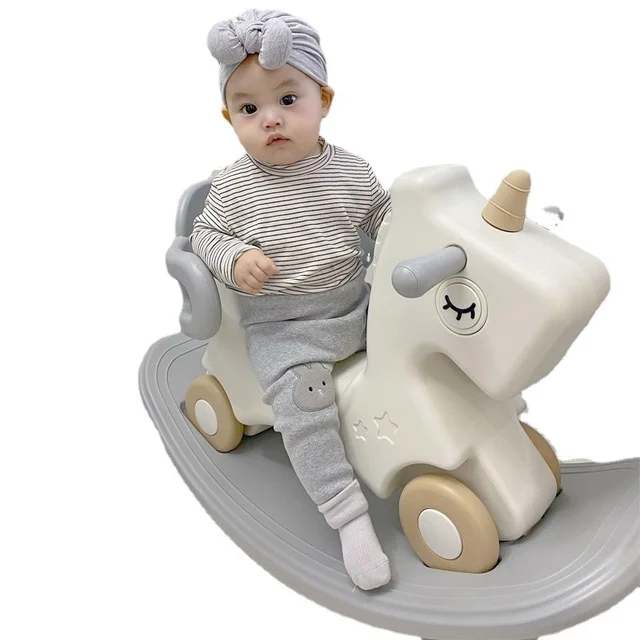 2 In 1 Rocking Horse Yo-yo Car Baby One Year Old Gift Toy Children's Rocking Rocking Horse Car Horse Toys For Kids Ride In Toys 5