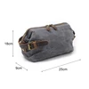 Canvas And Leather Men Toiletry Bag Water-resistant Dopp Kit For Travel Large Capacity Toiletries Bag Kit Functional Travel Bag 6