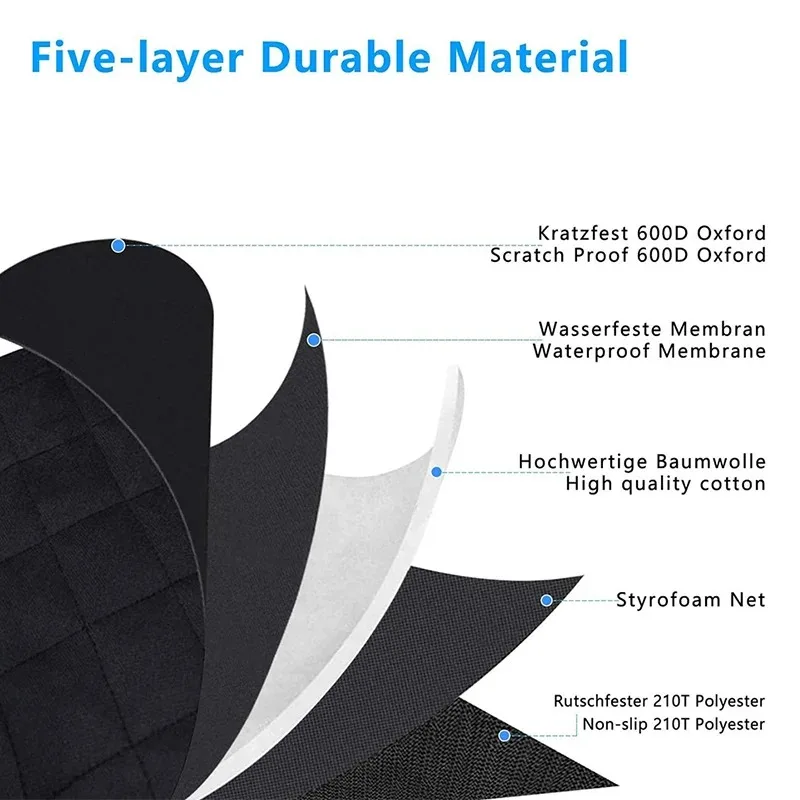 Waterproof Anti Slip Wear-Resistant Cushion Dog Trunk Cargo Liner Pet 5-Layer Thicken Oxford Cloth Trunk Carpet