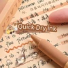 5pcs Capybara Gel Pens Set Metal Cartoon Patch 0.5mm Ballpoint Black Color Ink for Writing F7629 4
