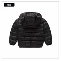 Boys Light Down Coat Girls Baby Warm Solid Color Hooded Jacket Autumn Winter New Children's Casual Fashion Outerwear 12M-5 Years 3