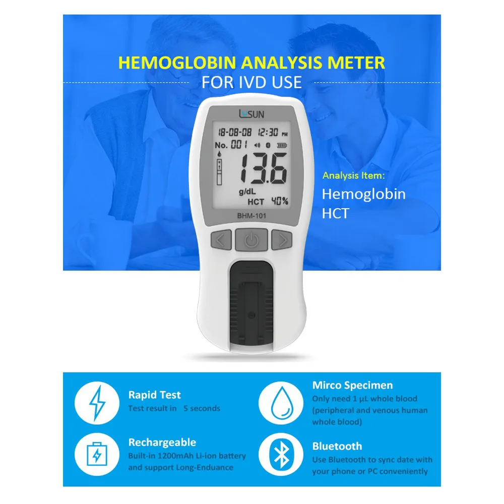 Hemoglobin Test Kit Meter With Test Strips Home care
