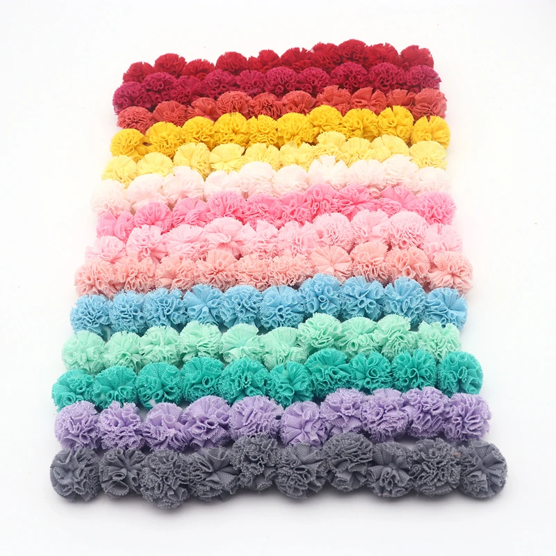 50-100 Pieces of 2 Cm Lace Mesh Ball Plush Pom Poms Diy Material Clothing Shoes Hats Jewelry Decorative Accessories Pendant For craft supplies,pom poms craft supplies,fluffy ball accessories