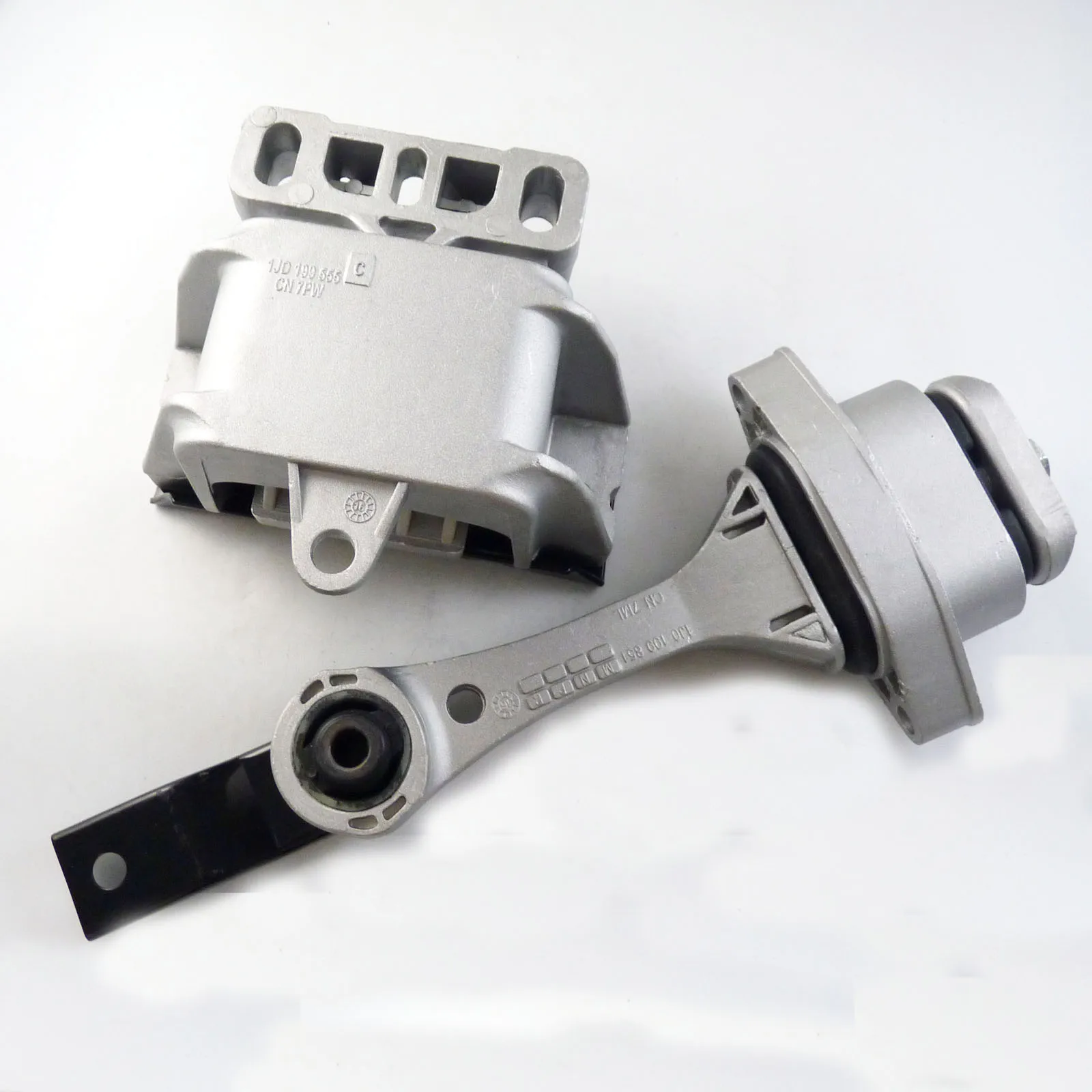WOLFIGO 2Pcs Front and Rear Left Engine Motor Mount Trans Mount Set for 98-06 Volkswagen Beetle Golf Jetta 1.8 2.0L