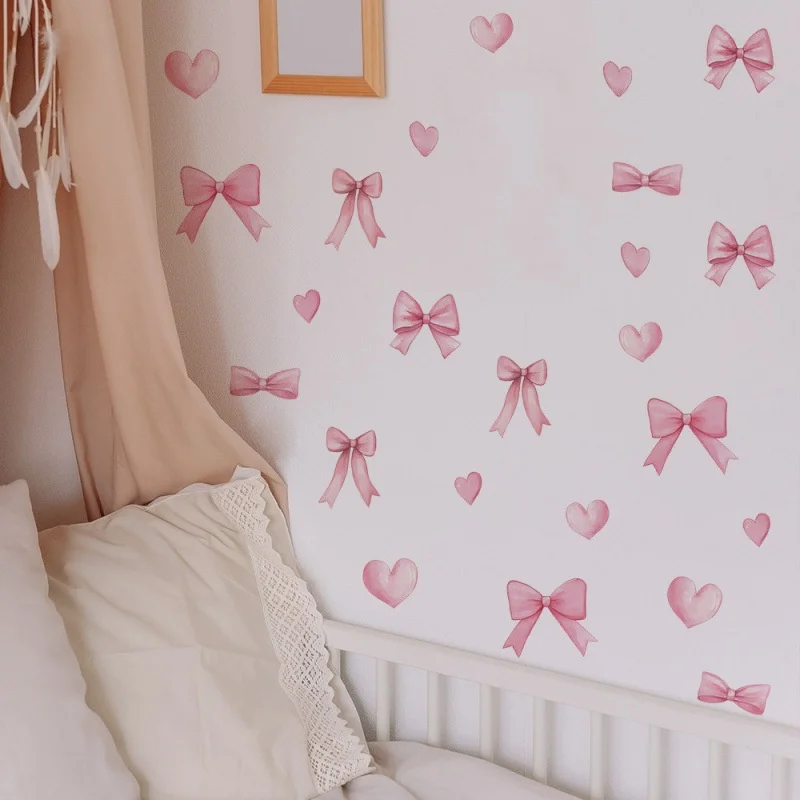 Stampa con fiocco rosa e ciliegia, decorazione murale estetica Coquette, poster femminile rosso e rosa, decorazione Pink Coquette, download digitale estetica Soft Girl - Italia