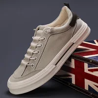 Men's Canvas Shoes Casual Breathable Non-Slip Walking Shoes Fashion Lightweight Comfortable Sneakers for Male 1
