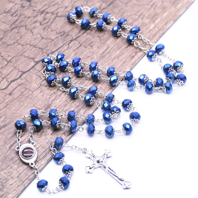 Rosary Necklace Bead Hangable Pendant for Women Men Prayer Meditation Gift