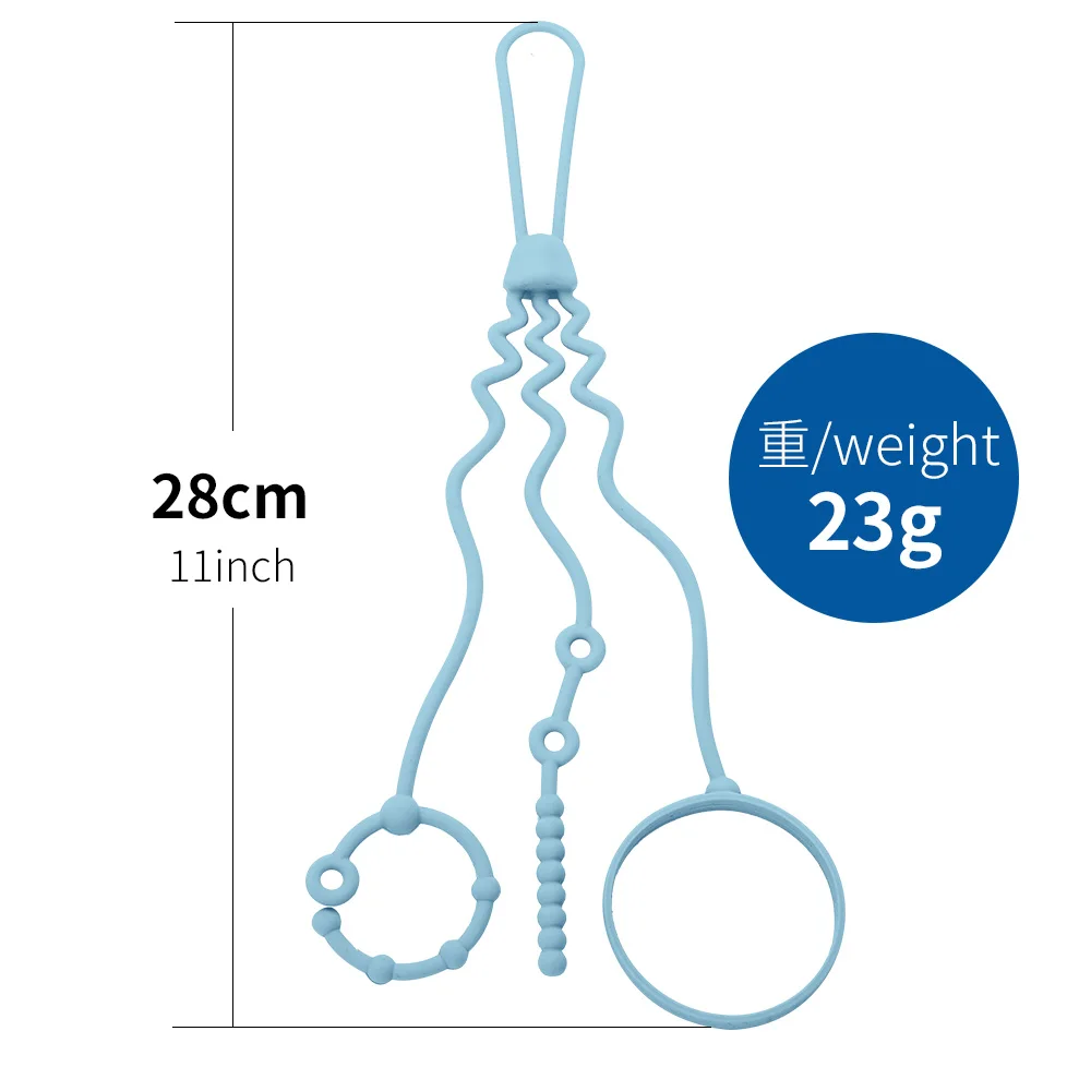 Pacifier Chain 1 Piece Silicone Jellyfish Shape Design Pink/cream Color Sea Animal Suitable for Most Pacifiers Teething Toy