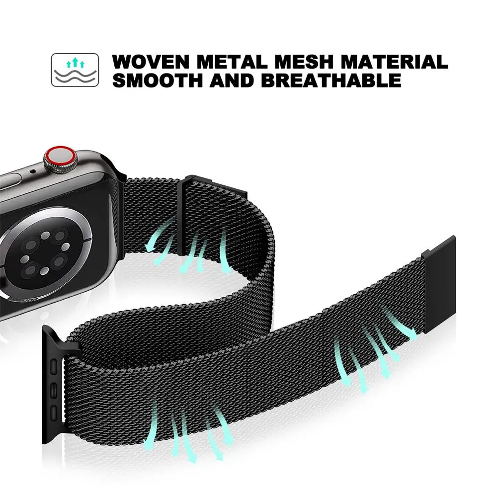 Magnetic Loop For Apple Watch Band 45mm 44mm 40mm 41mm