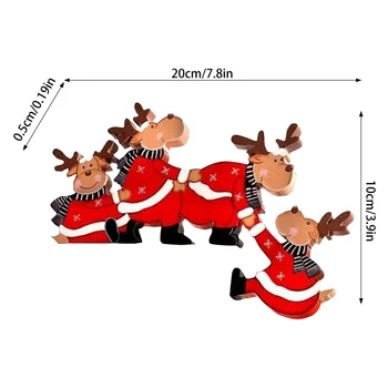 Christmas Door Wood Decoration No Fade Home Decoration for Door Frame Decoration 6