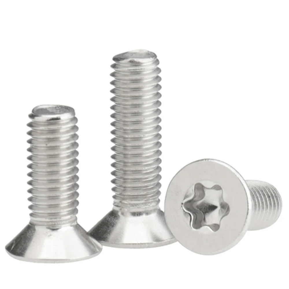 Six Lobe Torx Screw Flat Head Screw Stainless Steel Screw M1.4 M1.6 M2 M2.5 M3 M4 M5 M6 M8 GB2673 5-50pcs