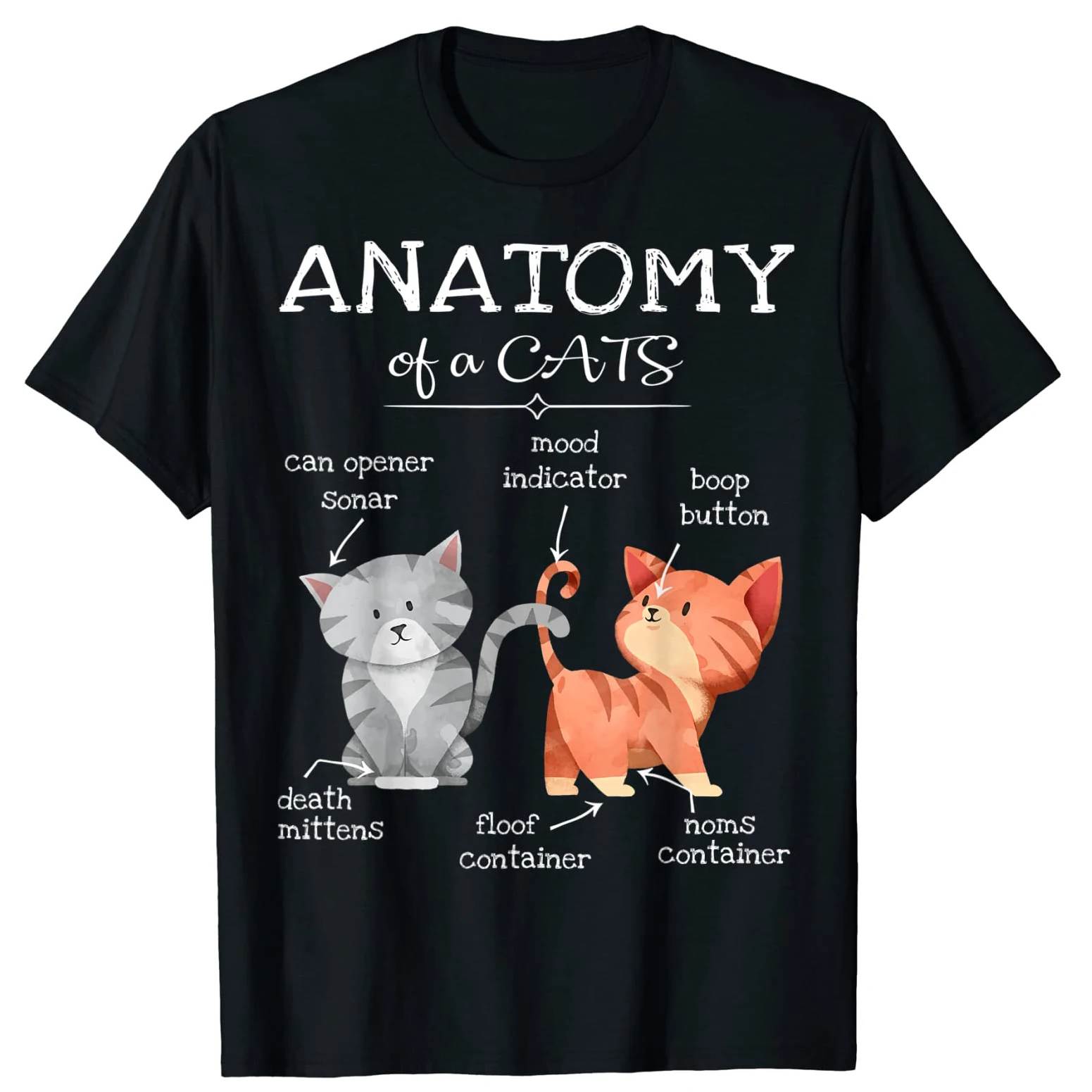 

Anatomy of A Cats Funny Cat Kitty Kitten Lovers Gift T-Shirt. Premium Cotton Short Sleeve O-Neck Mens T Shirt New S-3XL