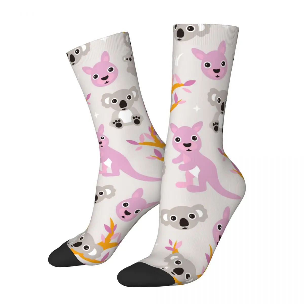 

Носки-кенгуру австралийские Мультяшные для мужчин и женщин, милые детские носки коала и медведя, зимние носки средней длины в стиле Харадзюку, подарок