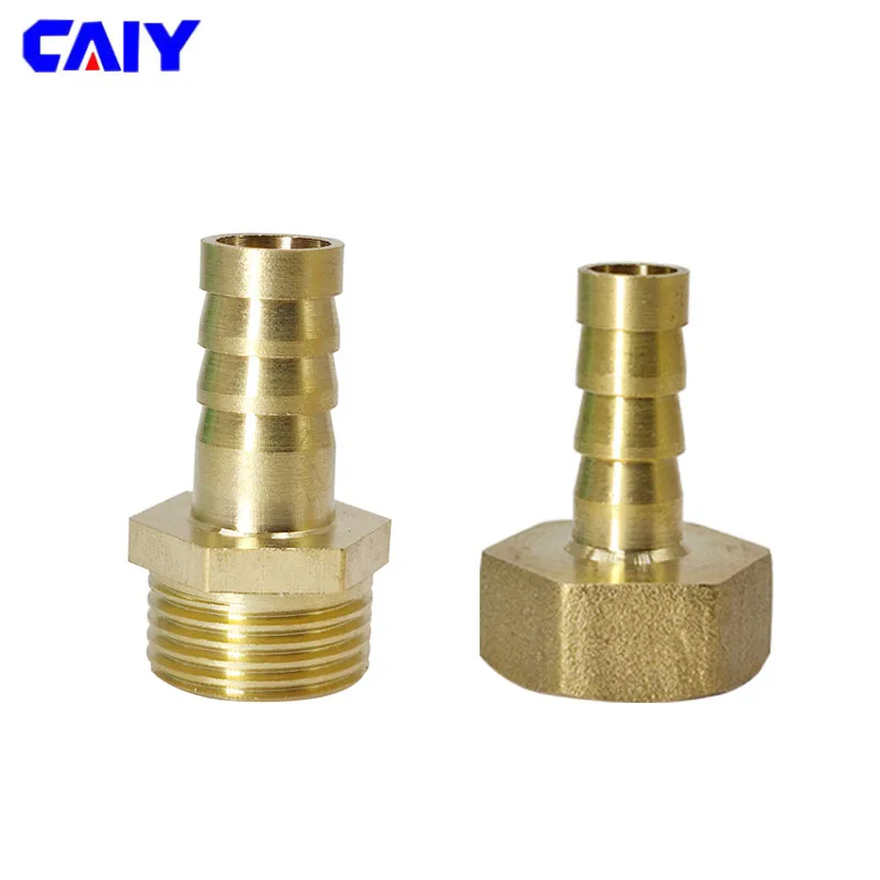 Pipe Fitting Brass Hose Connector 6 8 10 12 14mm Barb Tail 1/8&ldquo;1/4&rdquo;3/8&ldquo;1/2&rdquo; BSP Male Thread
