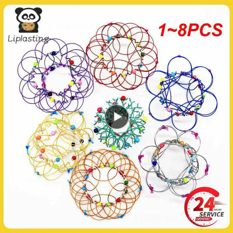 

1~8PCS Kids Mandala Antistress Toy Variety Flower Basket Thirty-Six Variable Mild Steel Shape Hoop Children's Puzzle