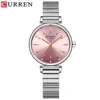 CURREN 9081 Women Quartz Watch Round Silvery Golden Clock Simple Fashion Casual Wristwatch for Ladie 6