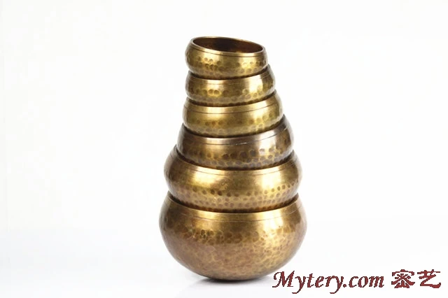 Yoga Healing Music Bowl Fine Quality Tibet Brass Golden Singing bowl Hand Hammered Bowls 8.5cm 9.5cm 11cm TBC946 3