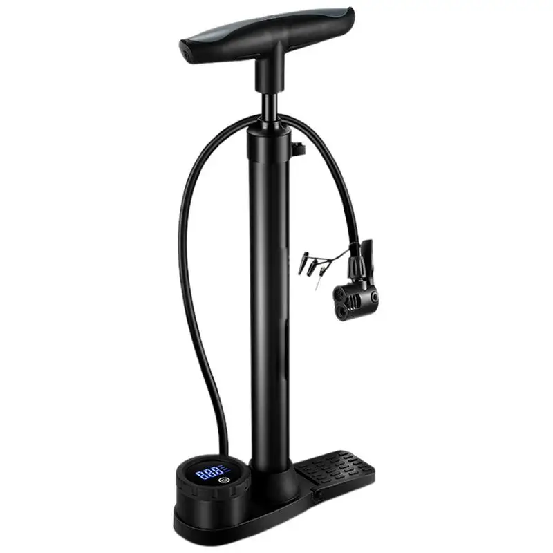 Cycle Pump Floor Portable Cycle Pump Tire Inflator With Digital Gauge Electric Handheld Floor Air Pump For Cycle & Tire