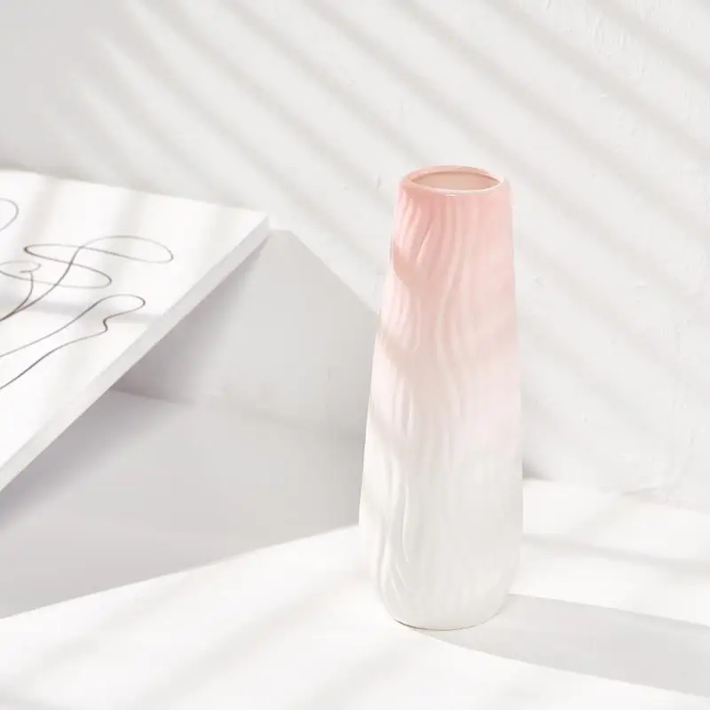 Nordic Gradient Color Vase Flower Aesthetic Hydroponic Ikebana Modern Small Vase Design Creativity Vazen Luxury Home Decor FYVS 4