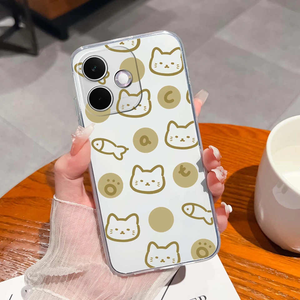 Personalized Clear Case with Butterfly & Cat Design - Antifouling & Anti-Drop Protection