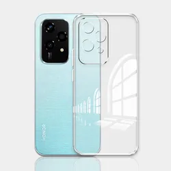 Premium Silicone Soft Clear Cover - Protective Case for Honor 200 Lite (Clear)