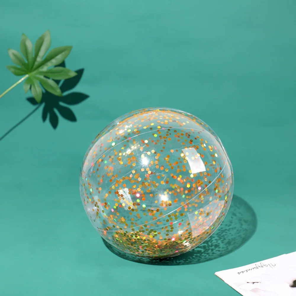 40/60cm Inflatable Glitter Beach Ball Summer Water Ball Sequin Beach Balls for Summer Swimming Pool Party Toys for Kids Adult 5