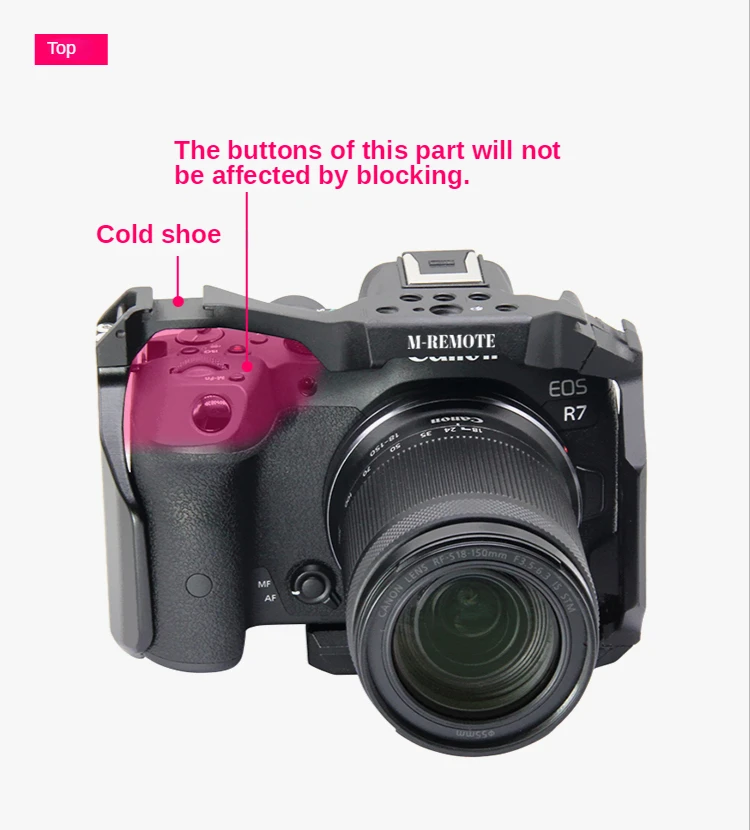 M-REMOTEカメラケージキヤノンeos R7ワットコールドシュー