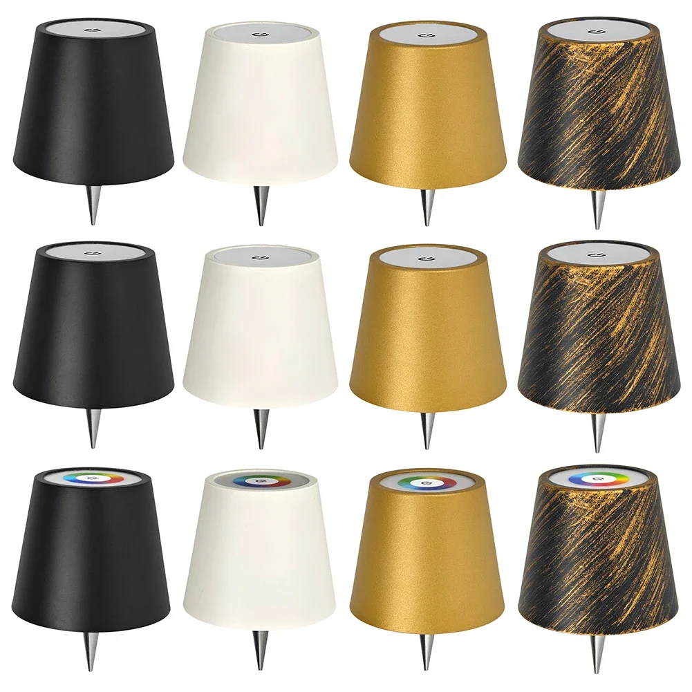 Metal Dimmable Bottle Lamp LED Table Lamp Rechargeable RGB Light Modes/3 Color LED Wine Bottle Lamp for Parties Bars Restaurants