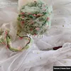 50g Garden Series Hand Mixed Knitting Yarn Green Flower Thread Handmade Crochet Stick Needle Woven Bag Hair Loop Yarn Gift Decor 4