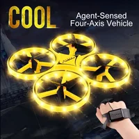 UFO RC Mini Quadcopter Induction Drone Smart Watch Remote Sensing Gesture Aircraft Hand Control Drone  Altitude Hold  Kids 1