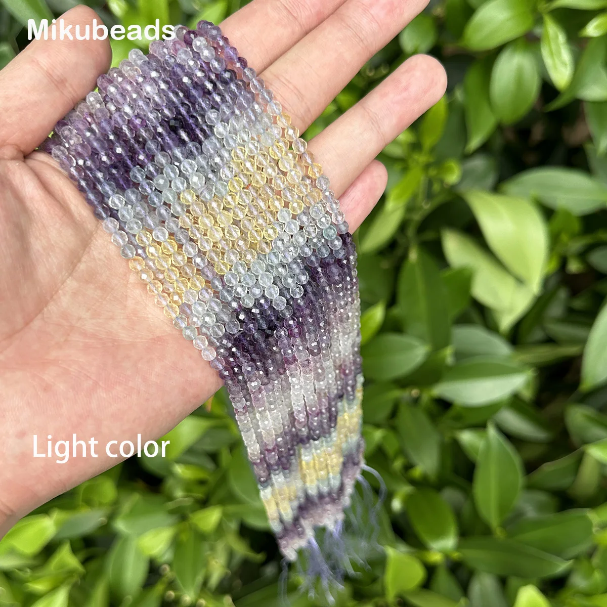 4mm Fluorite Faceted Round Stone Loose Beads For Jewelry Making DIY Bracelets Necklace Strand Woman loose gemstone beads loose beads