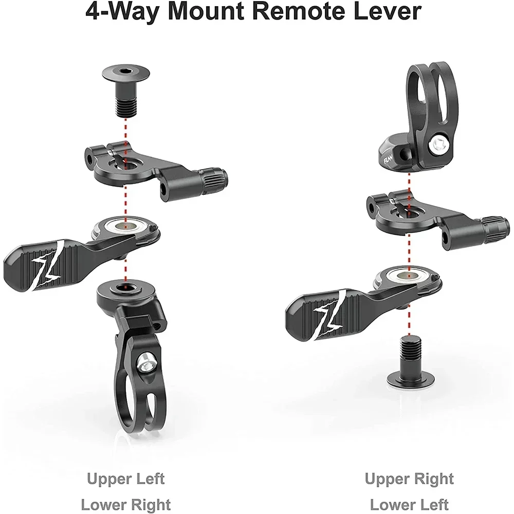 Hope Bike Dropper PNW Mountain Seatpost 4 Way Mount CNC Remote Lever kit fits Both External and Internal Routing droppers